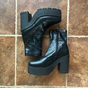 Black Platform Ankle Boots